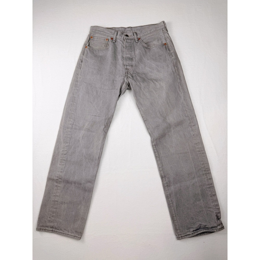 Levis 501 XX Original Fit Straight Leg Denim Mens Button Fly Grey Wash 32x32